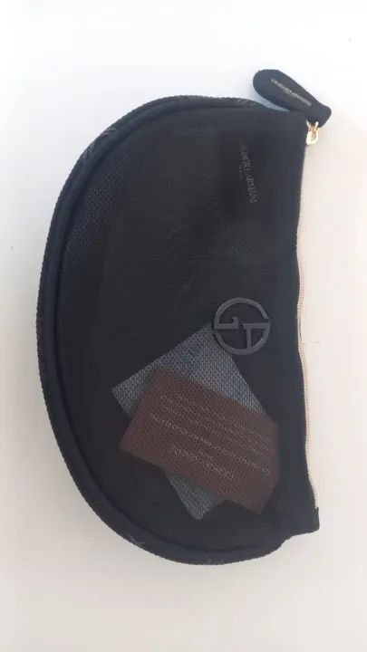 Necessaire Feminina Preta em tecido vazado - Foto 2