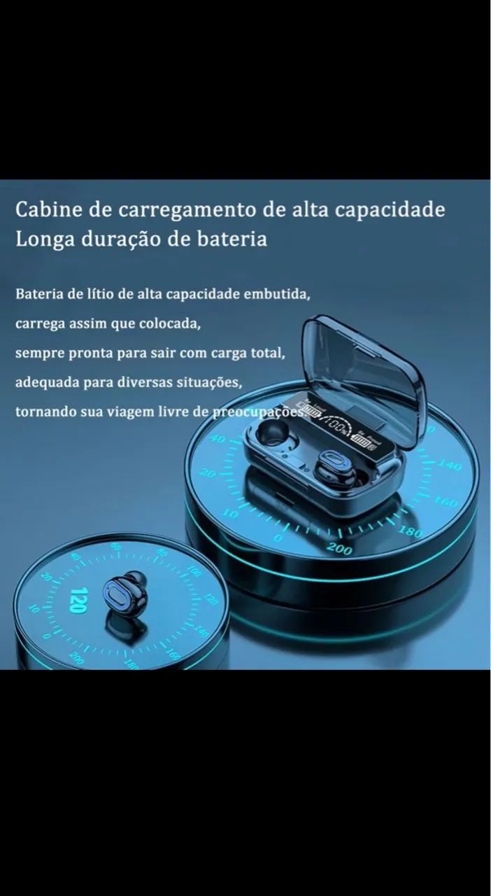 Fone de Ouvido Bluetooth com Display Digital - Foto 2