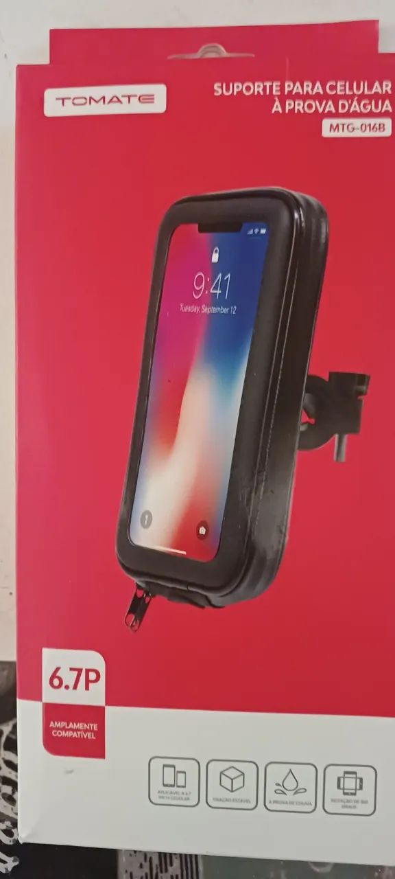 Suporte impermeável Celular Bicicleta e moto Smartphone - Foto 4