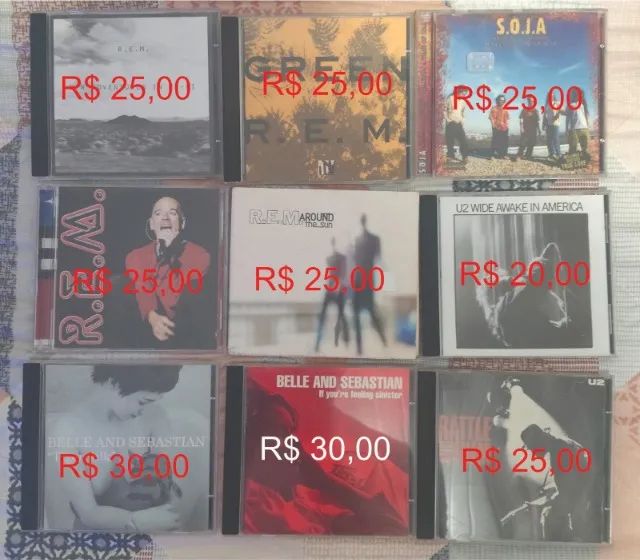 Cd R.e.m., Soja, U2, Belle and Sebastian (vendo separado)