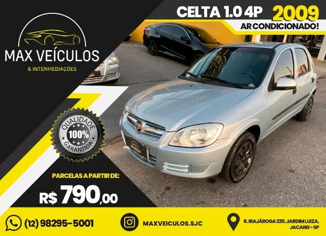 Celta Life 1.0 Flex 2009 - "04 Pneus Novos!! + Ar condicionado!!!