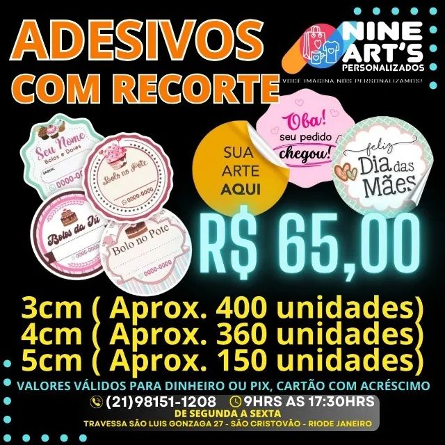 ADESIVO COM RECORTE ELETRÔNICO!