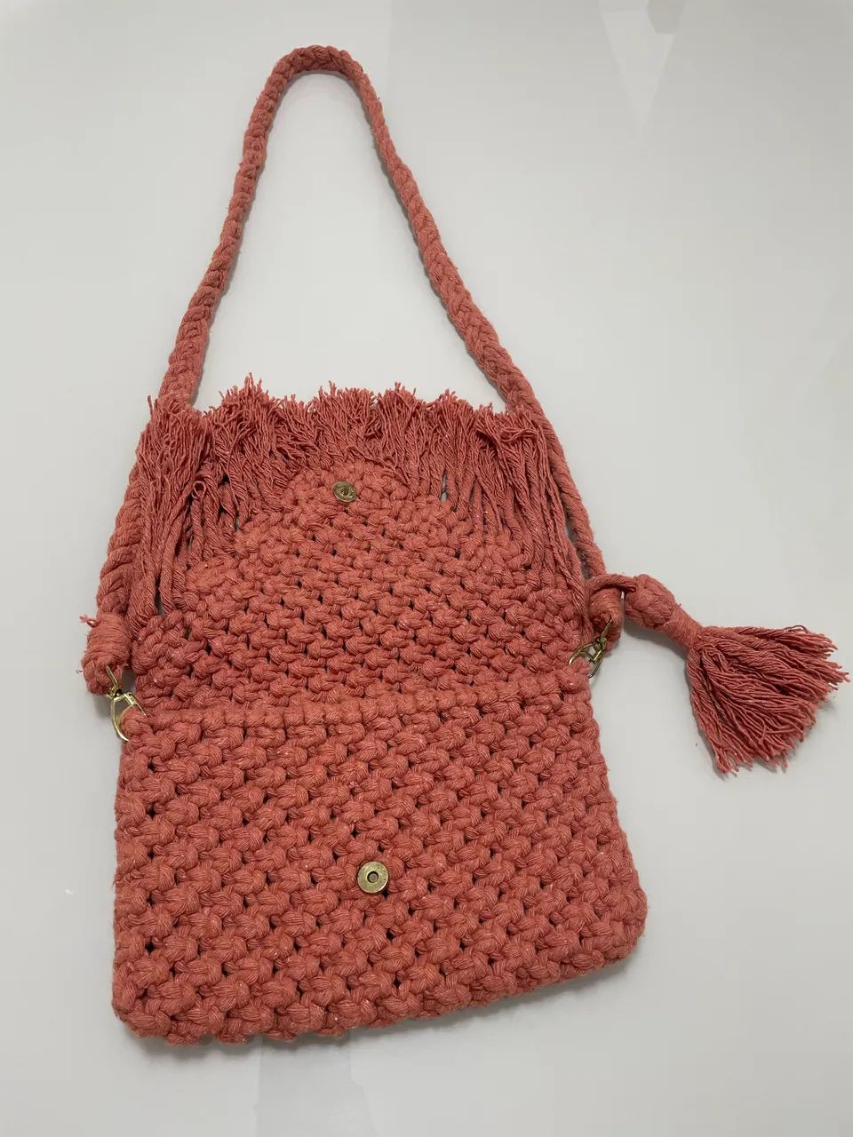 Bolsa artesanal em macramê - Foto 2