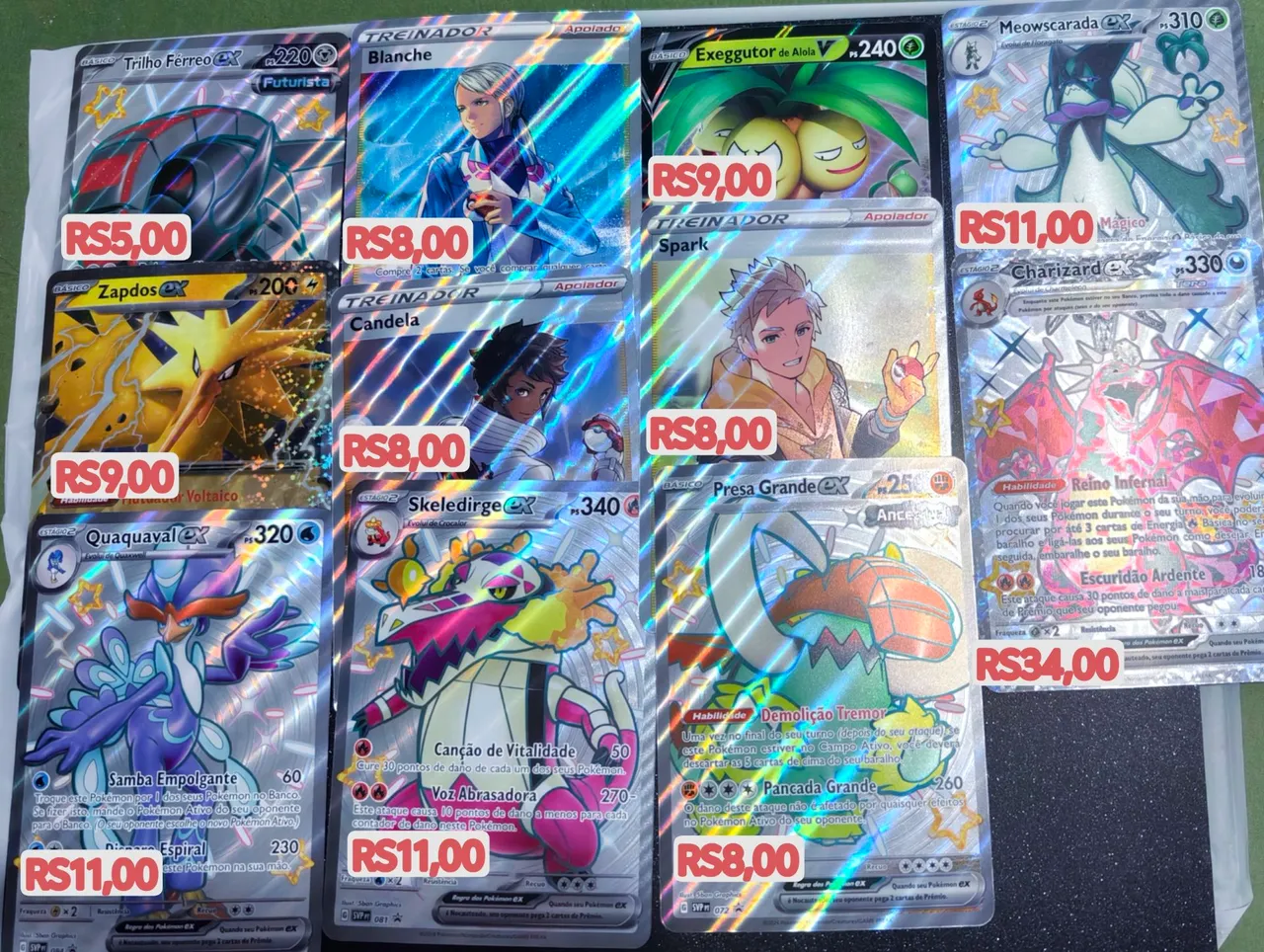 Lote Cartas Jumbo Pokémon