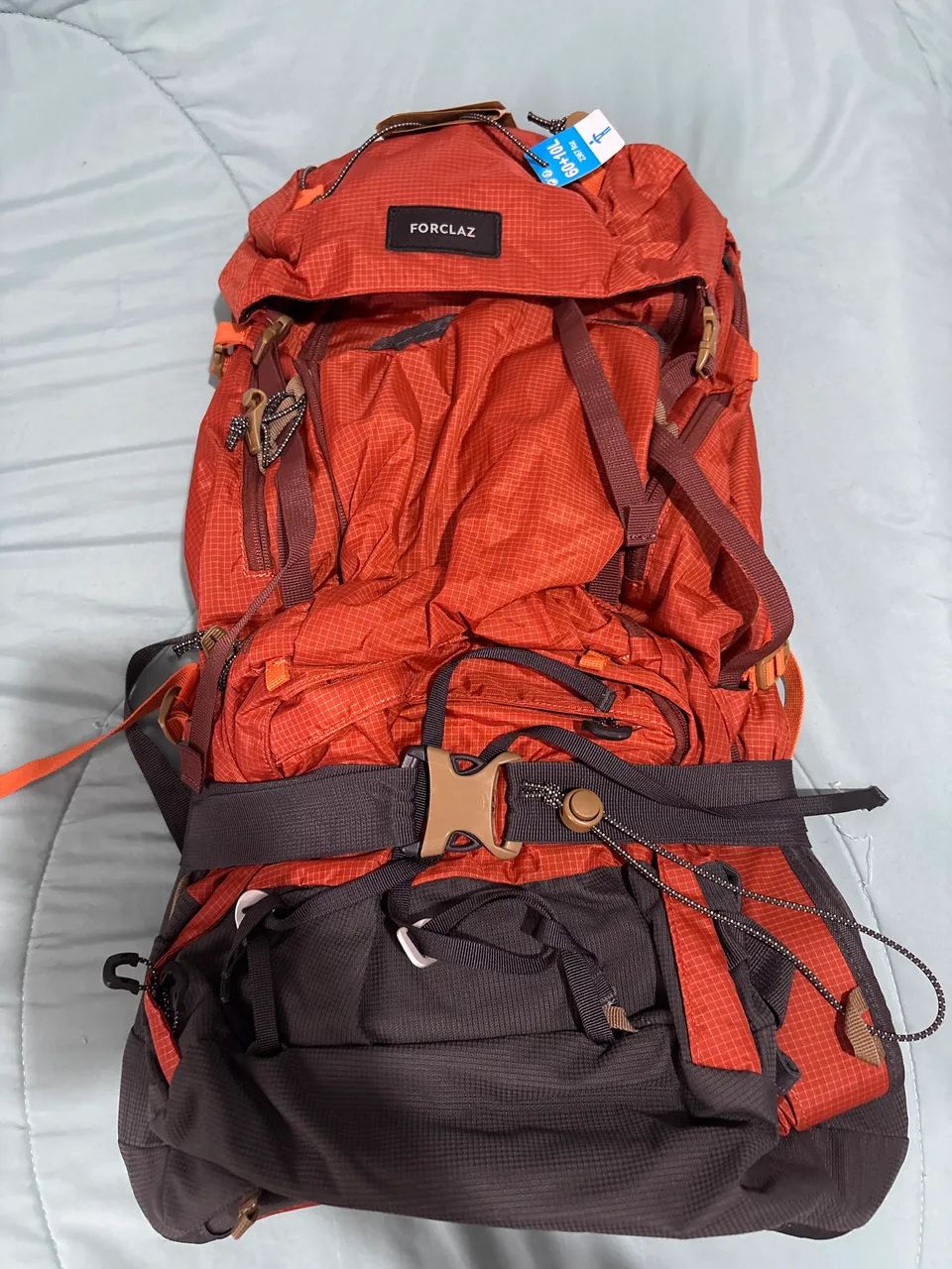 Mochila Masculina Trilha Trekking MT 500 Air 60+10l Quechua Laranja