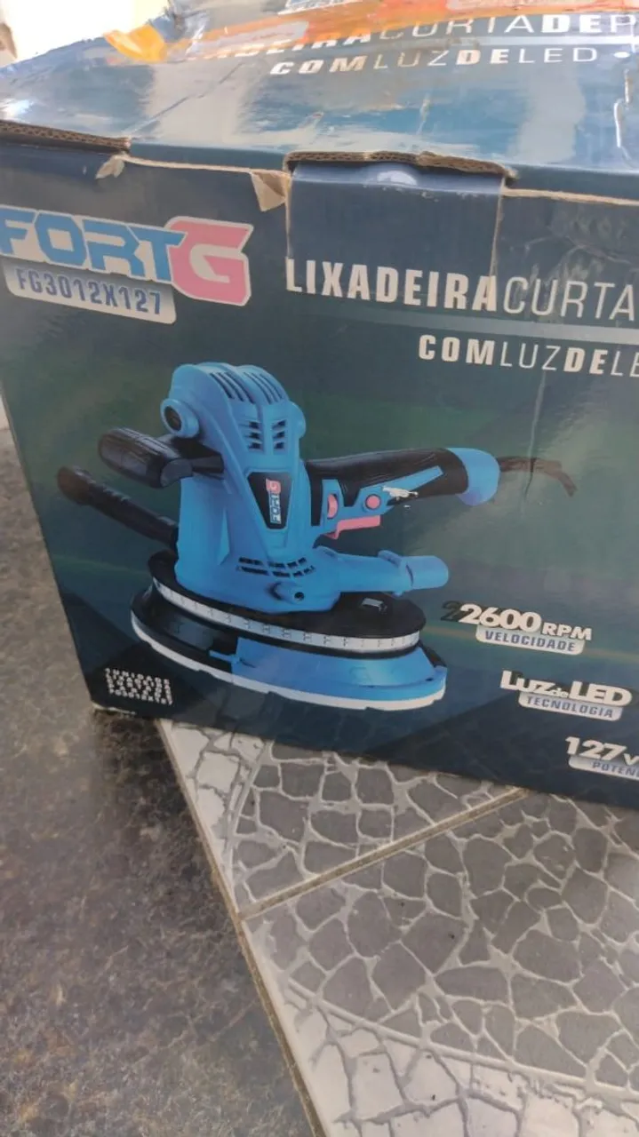 Lixadeira Reta Curta com Luz LED FORTG FG3012X127