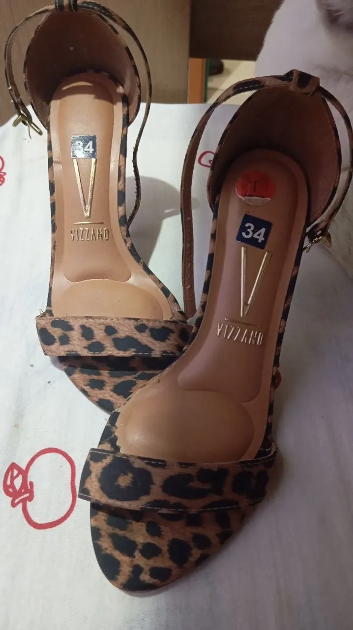 Sandália Vizzano Animal Print - Tamanho 34