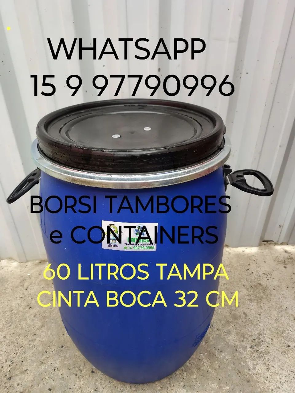 Tambor Plastico 50 Litros Bombona Container IBC Reciclagem - Foto 5
