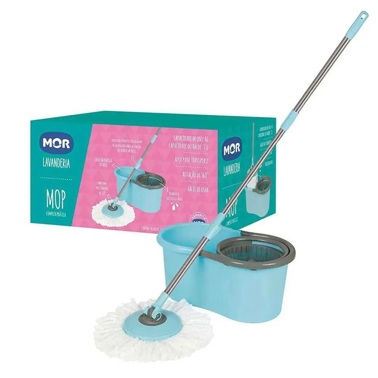 Mop Giratório com Balde - Lavanderia
