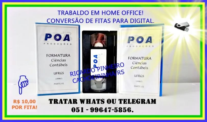 Conversão de fitas vhs'c para digital64168593392898122