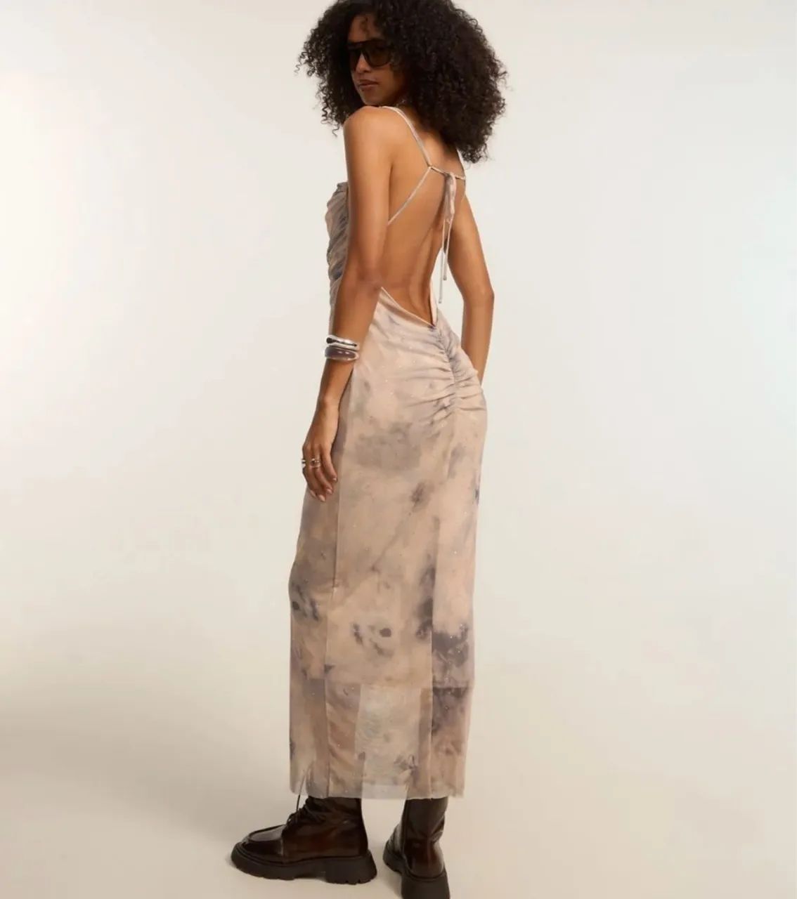 Vestido longo tie dye tule  - Foto 2