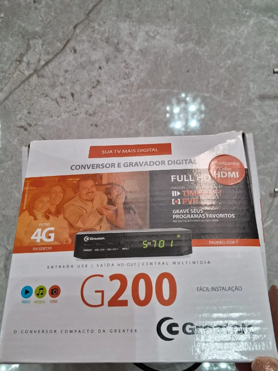 Conversor/gravador TV Digital G200 + Antena