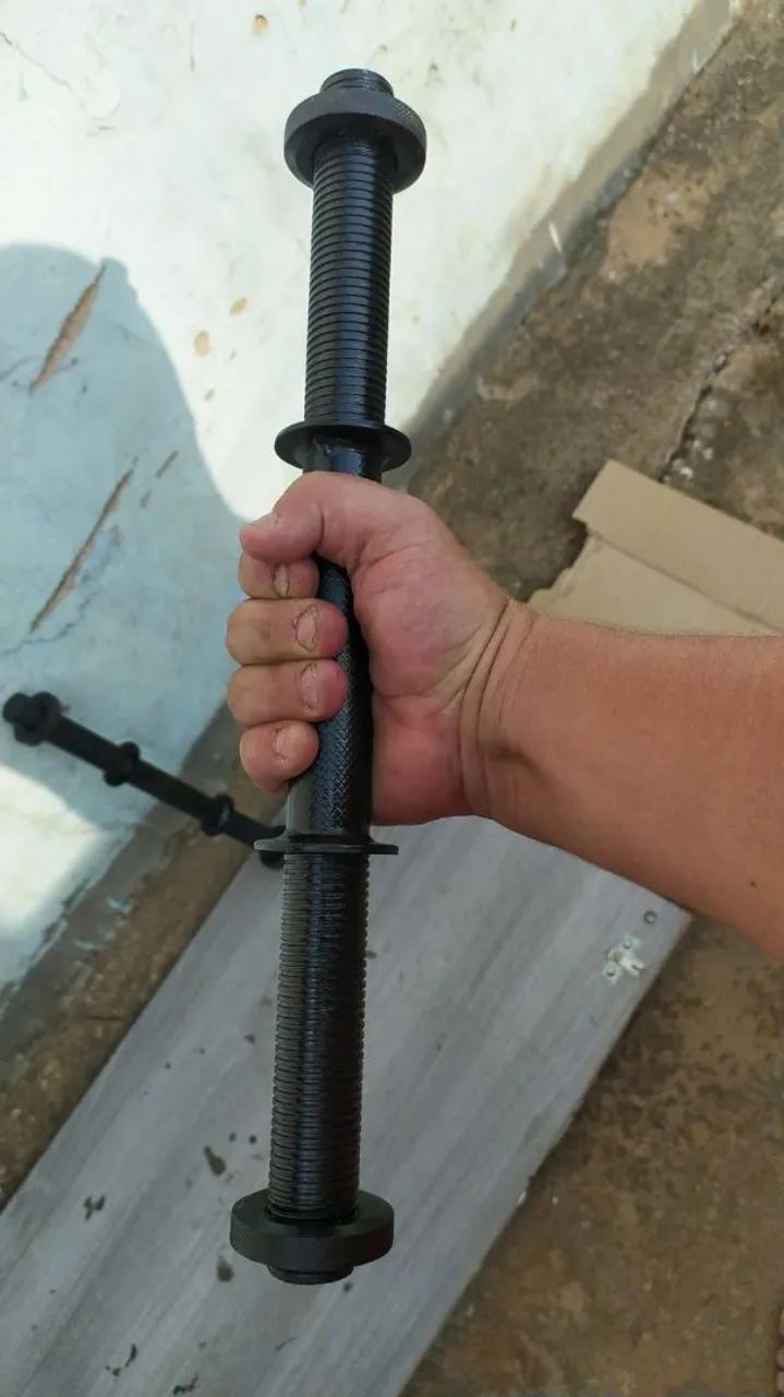 Par de halteres de aço maciço  - Foto 4