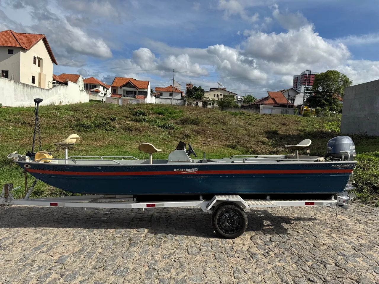Lancha de alumínio Mogi Mirim Amazonas 600S, 6mts, plataformada, com motor Yamaha 40hp 4t - Foto 8