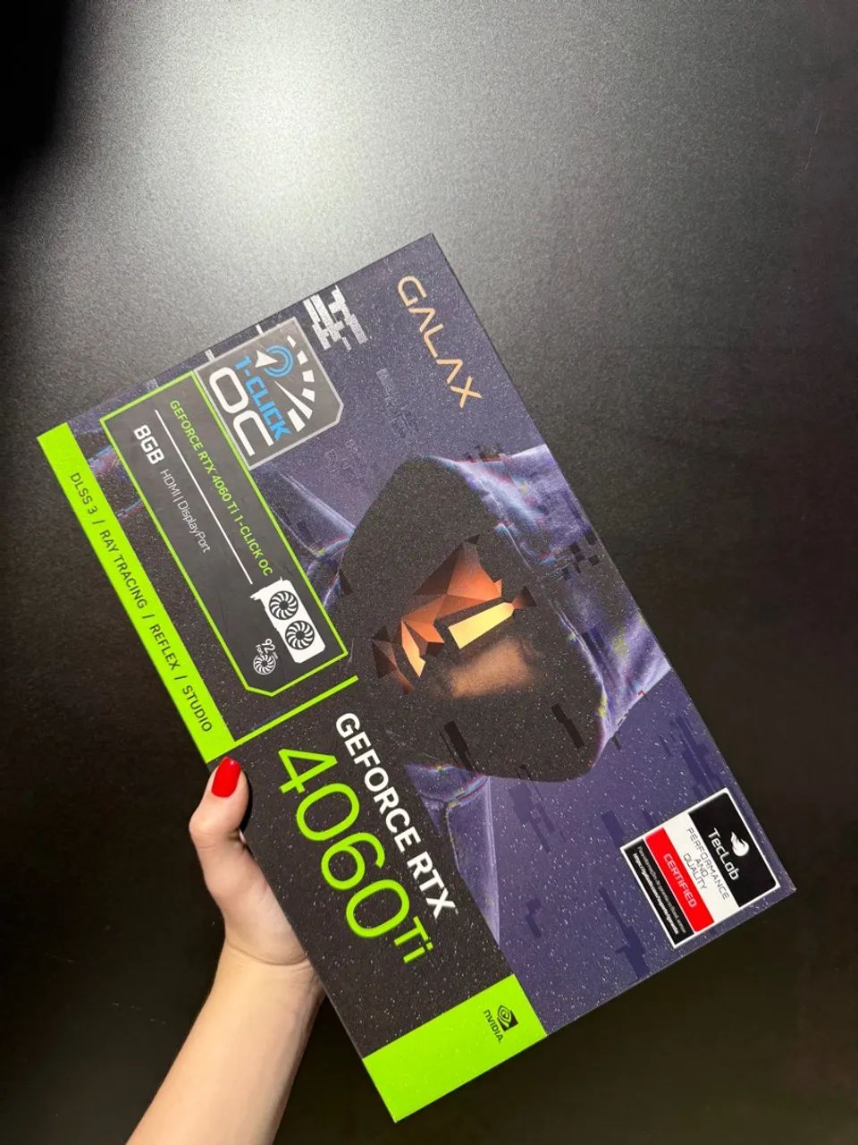 PLACA DE VÍDEO GALAX RTX 4060 TI 8GB OC 1 CLICK- NOVA GARANTIA DE 1 ANO 