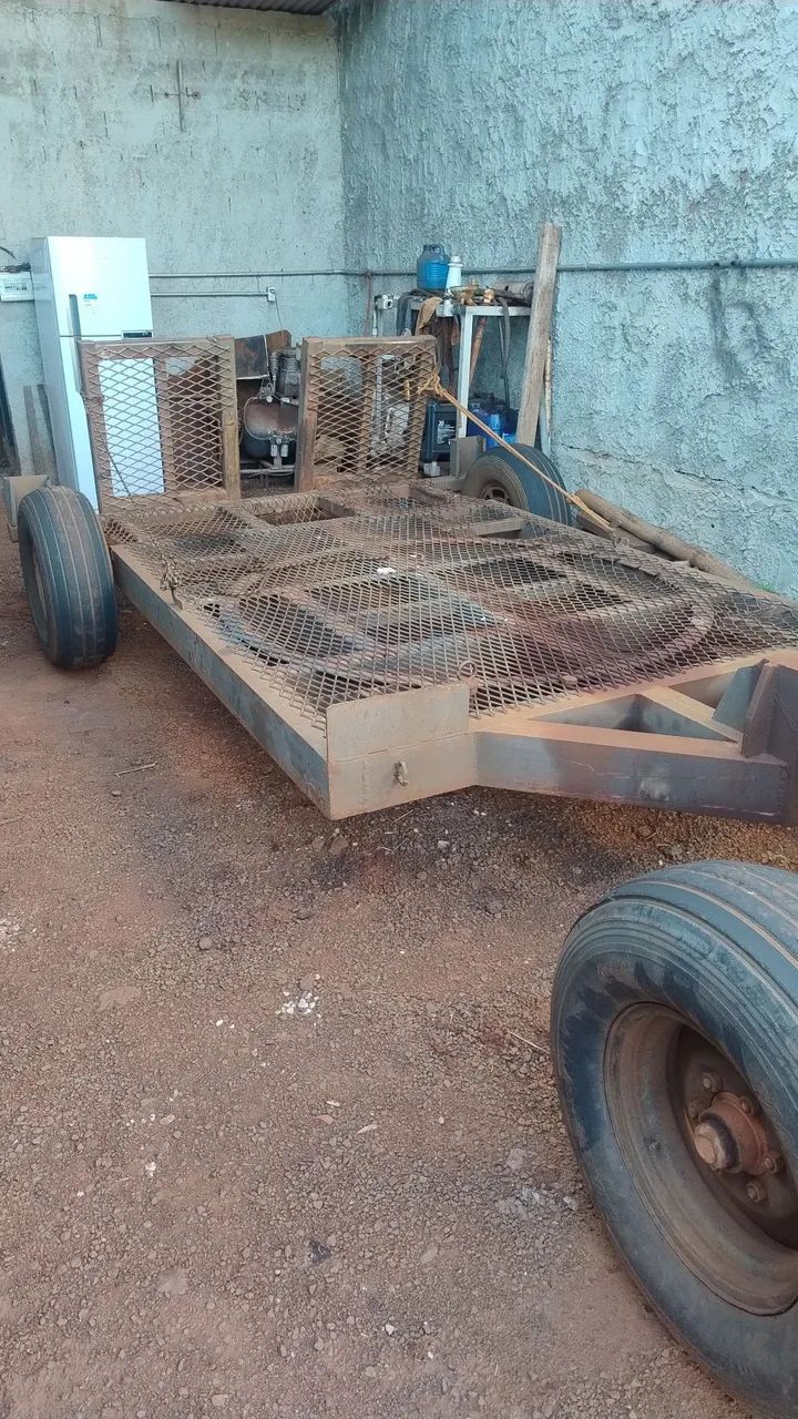 Carretinha para mini máquinas bobcat escavadeira 