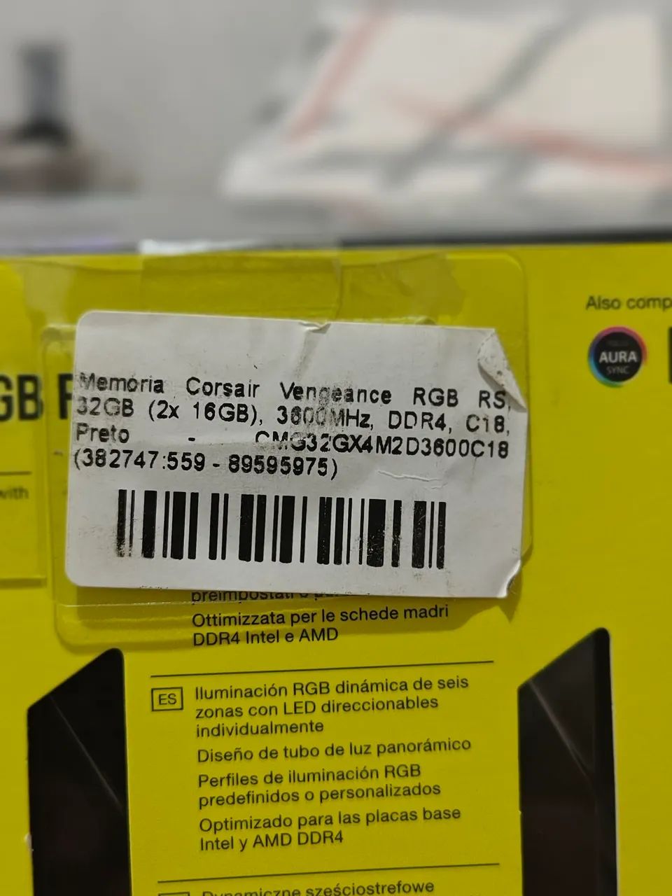 32 GIGAS MEMORIA CORSAIR VENGEANCE RGB RS 3600 - Foto 4