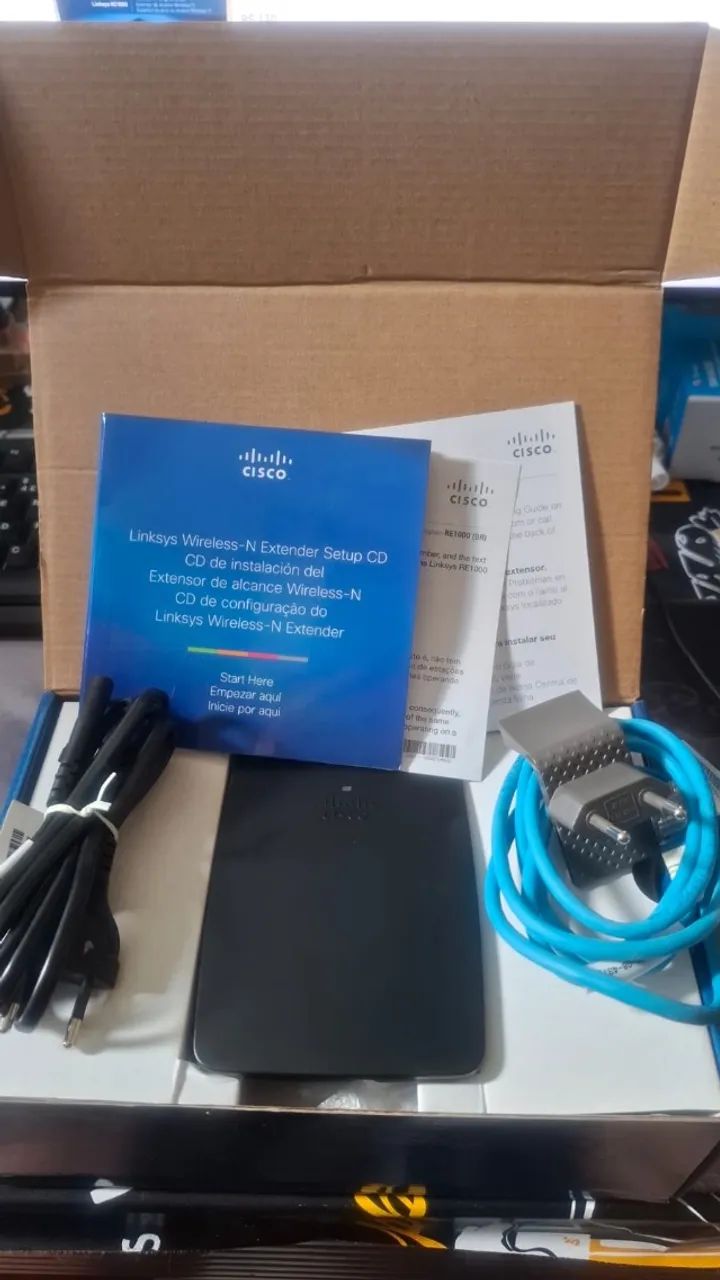 Repetidor Wi-Fi Linksys RE1000 - completo com caixa e acessórios - Foto 2