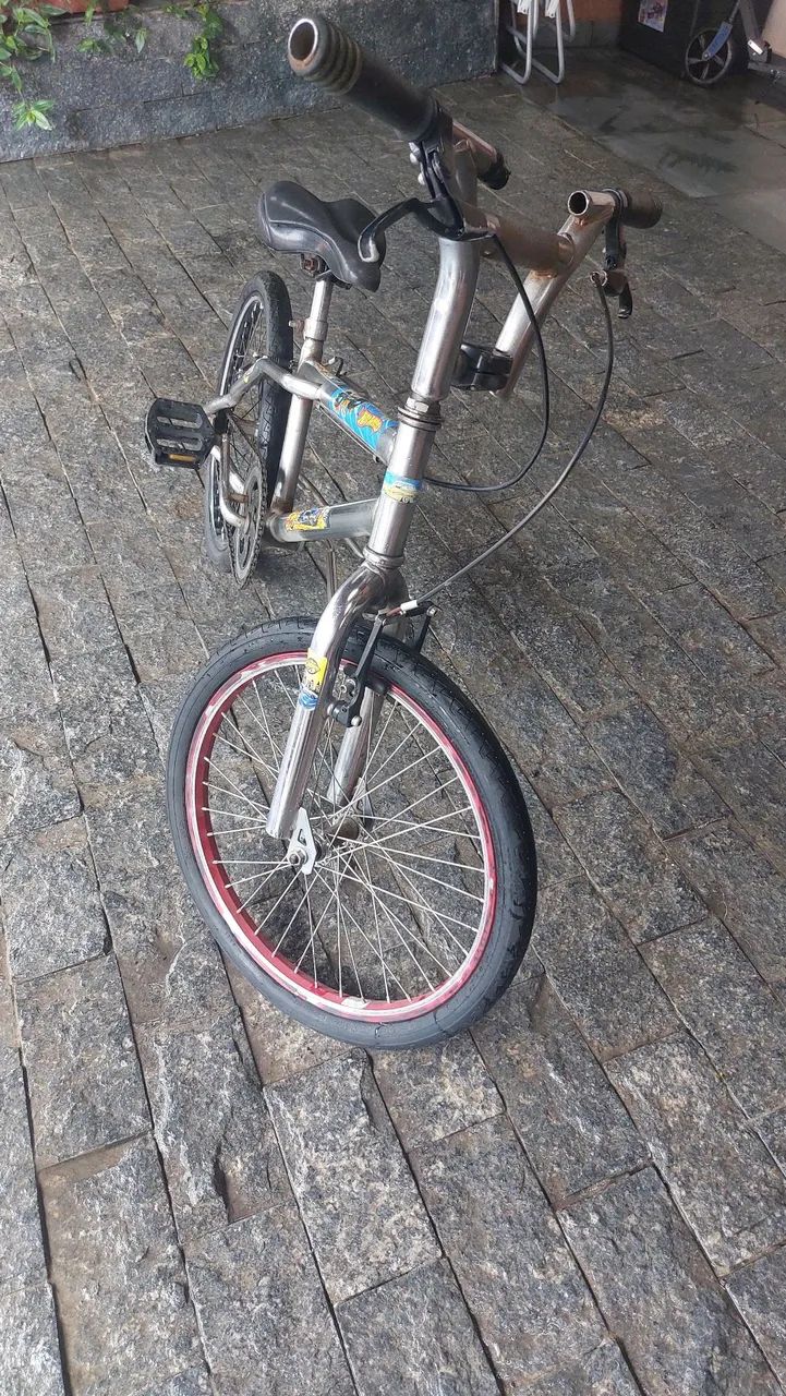 Bicicleta BMX Infantil Cromada Aro 20 (usada) - Foto 5