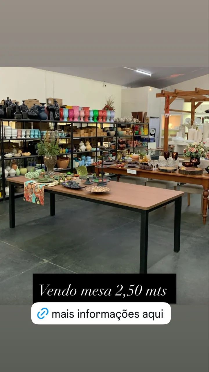 Mesa Grande de Ferro e MDF - estilo industrial / Robusta  - Foto 2