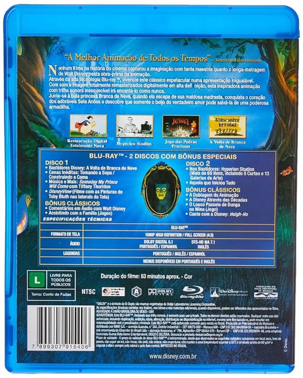 Blu ray Branca de neve LACRADO. - Foto 2