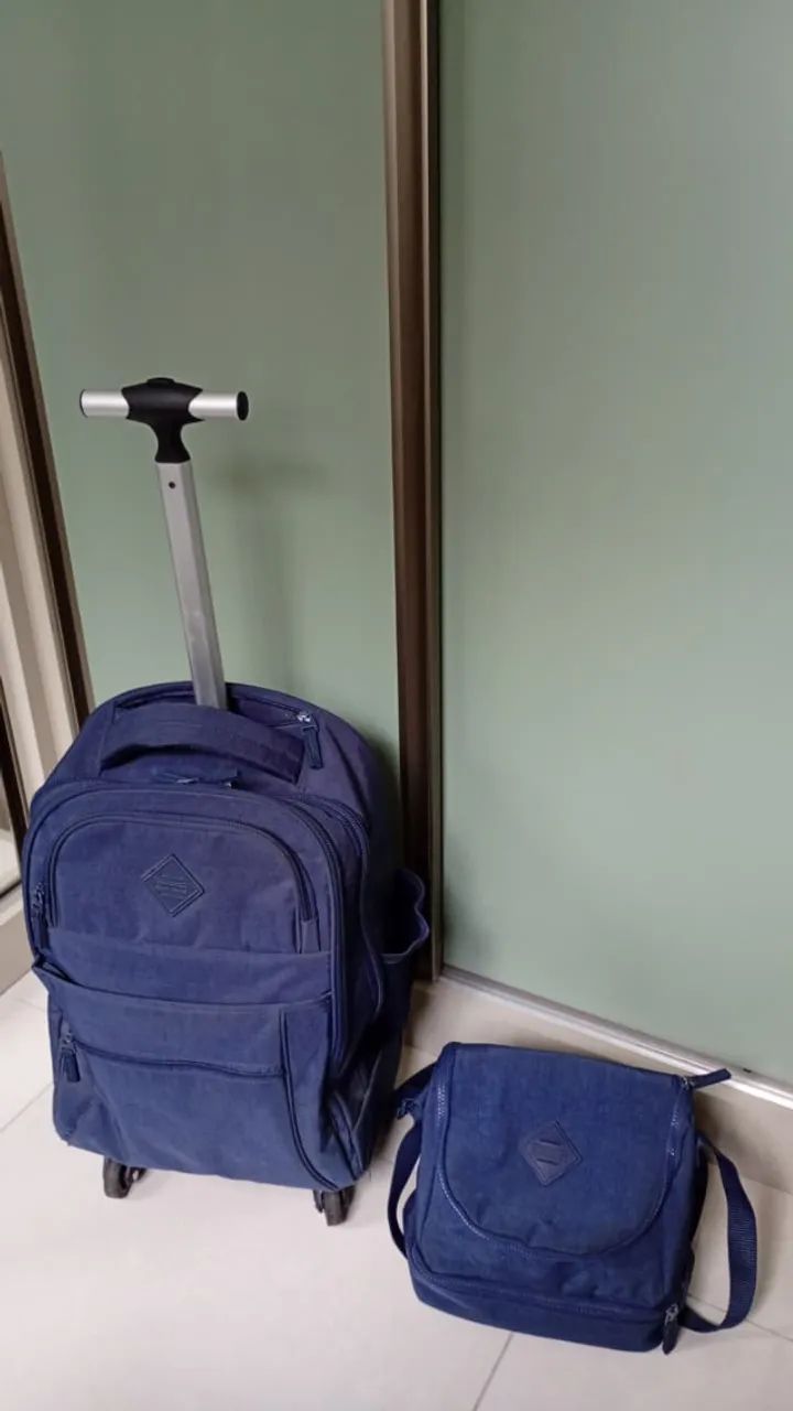 Mochila com Carrinho Sestini Rolling Crinkle - 4 Rodas, Praticidade e Estilo