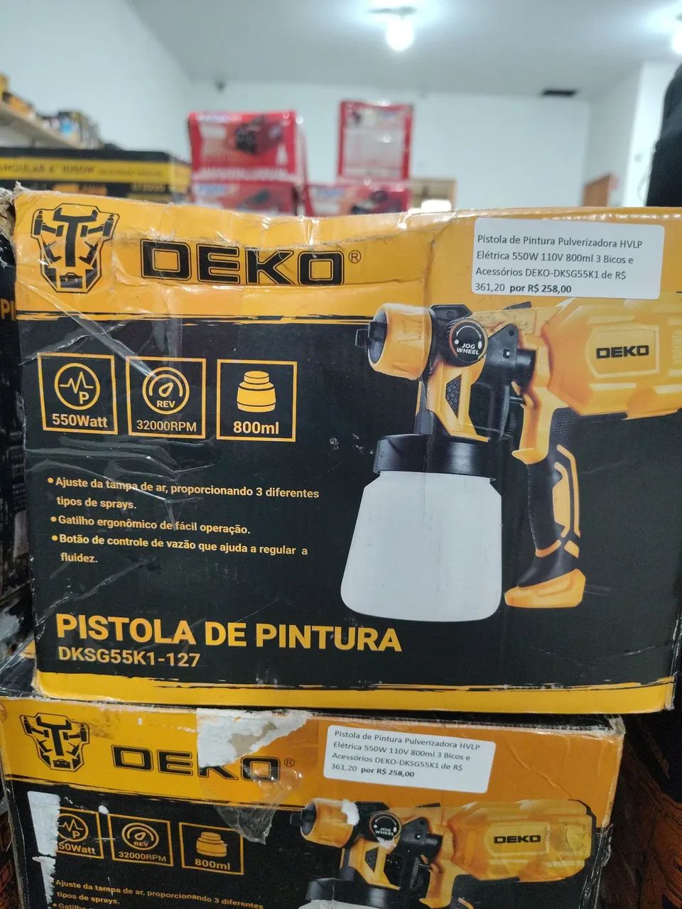 Pistola de Pintura 550W 127V Deko