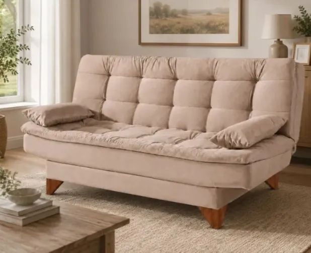 Sofá-cama de Luxo com Densidade 28 e FRETE GRÁTIS: TRAVA NA QUEIMA!!!