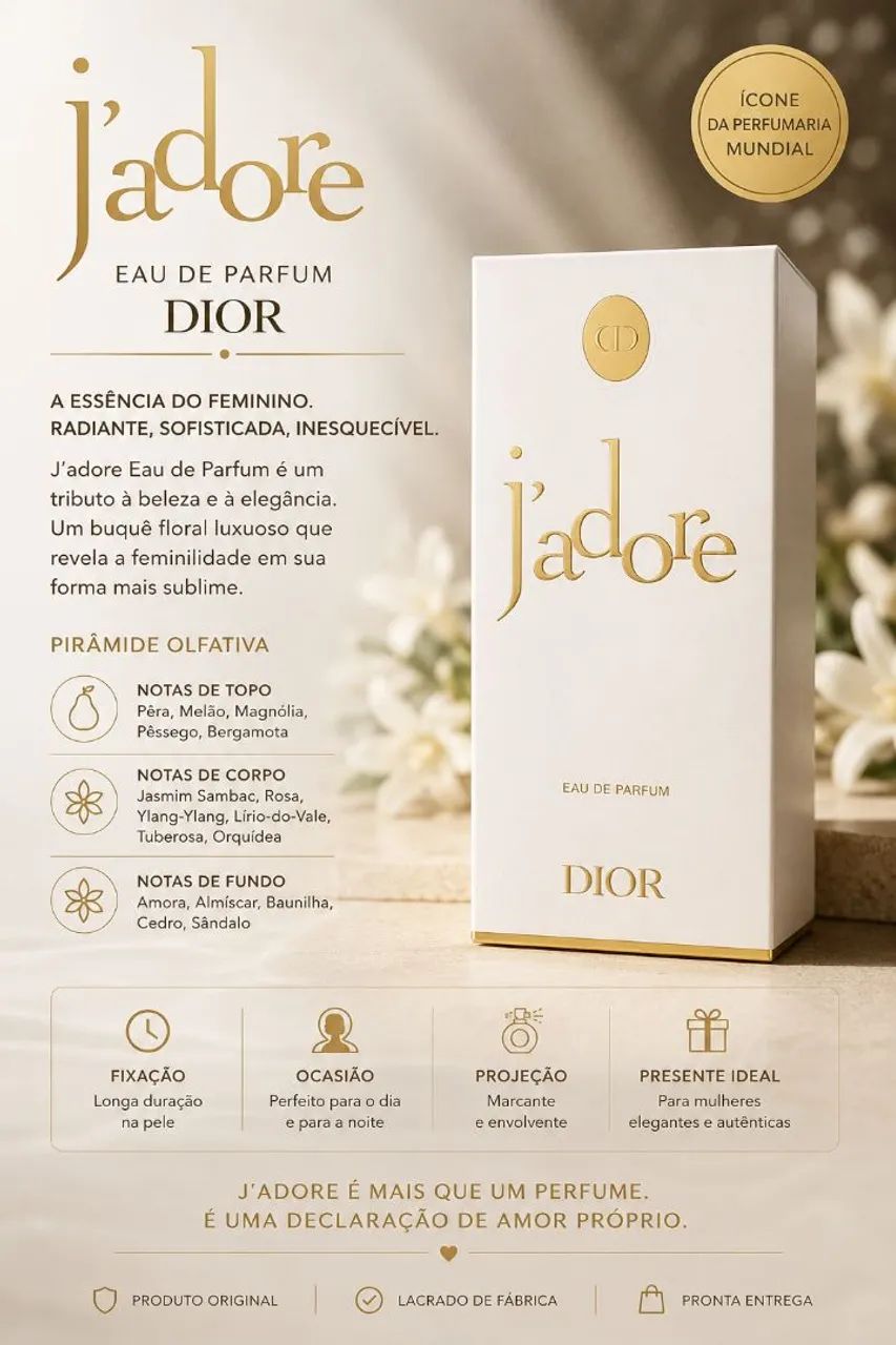 J'adore Dior Eau Parfum 100ml lacrado ((Entrego))