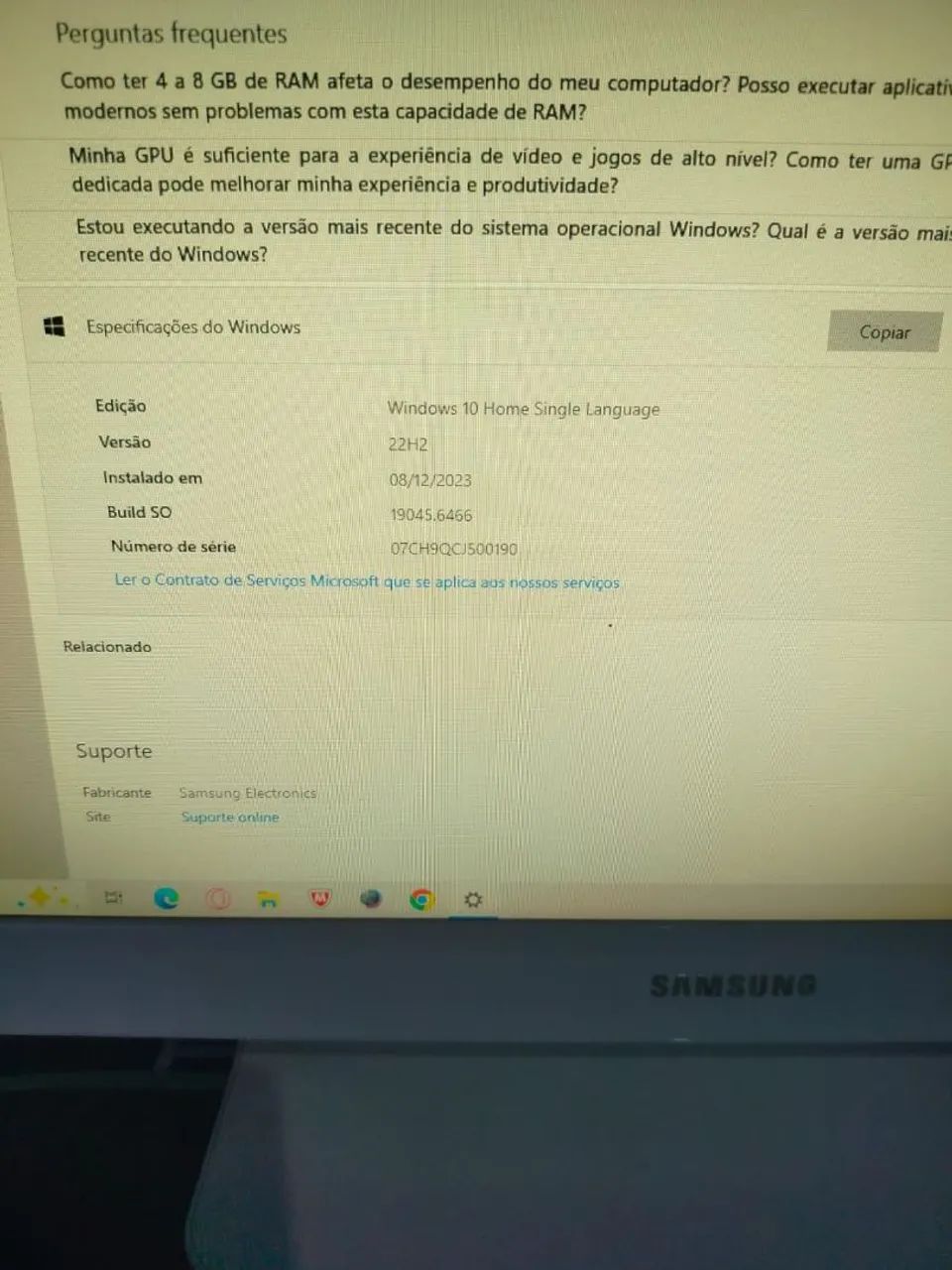Computador Samsung 65690774275969122