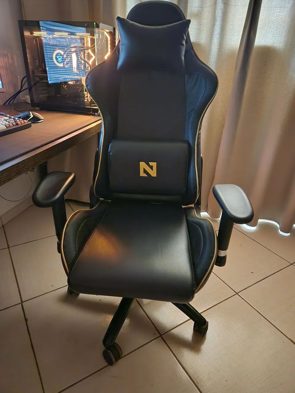 Cadeira Gamer Pichau Preta/Yellow (Entrego) - Foto 2