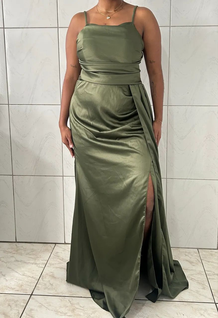 Vestido madrinha verde oliva | GG - Foto 2