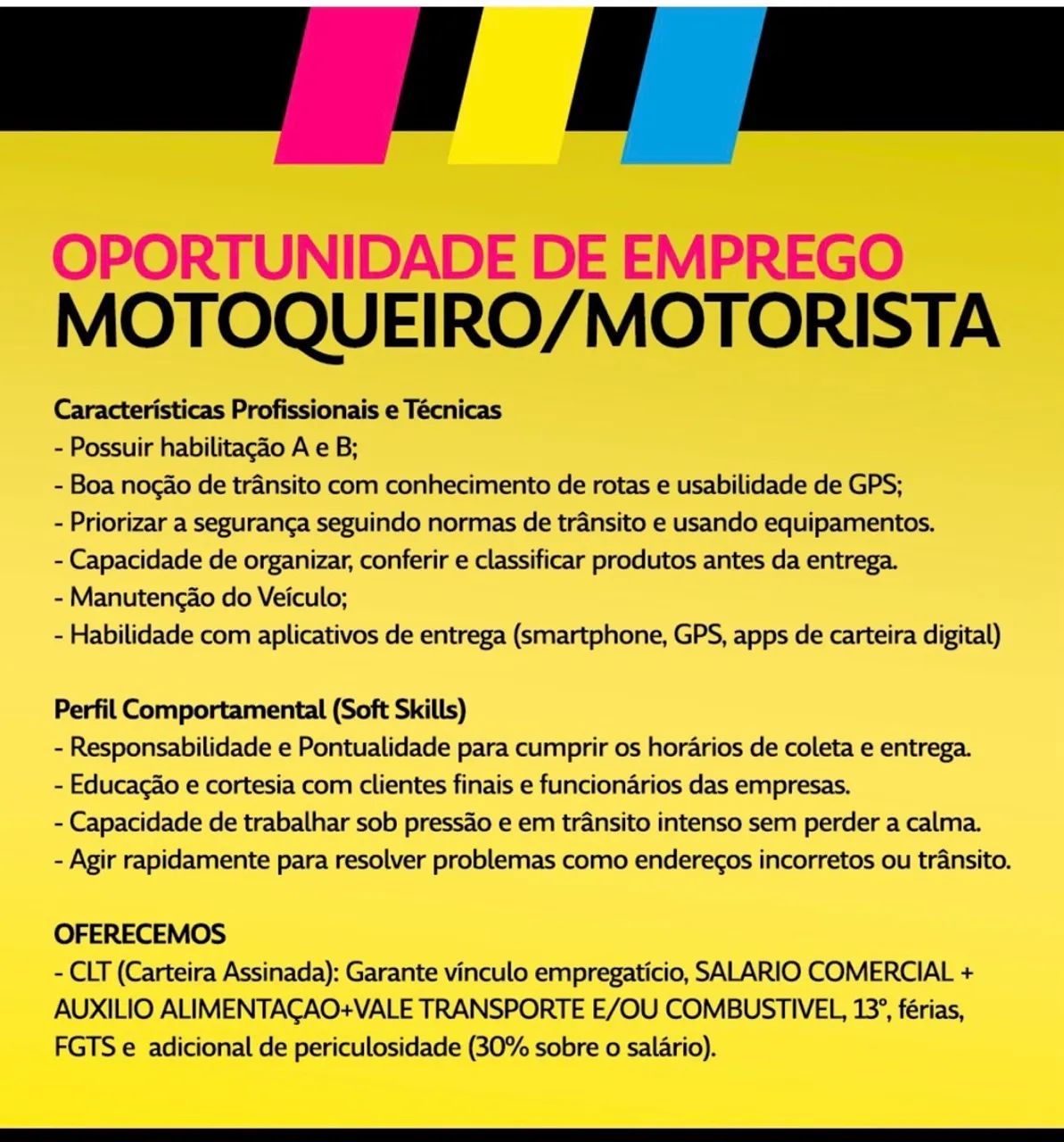 Oportunidade de emprego