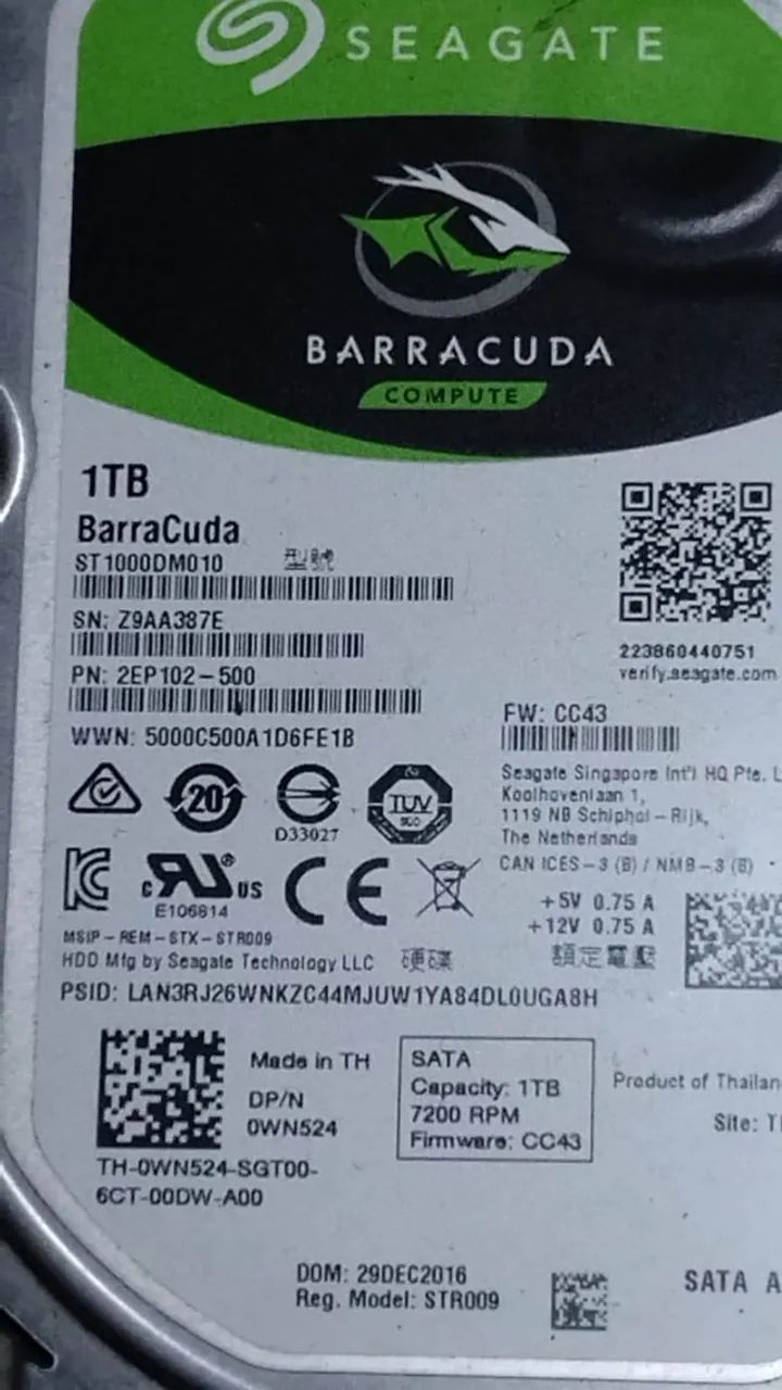 HD 1tb Seagate - Barracuda - Foto 2