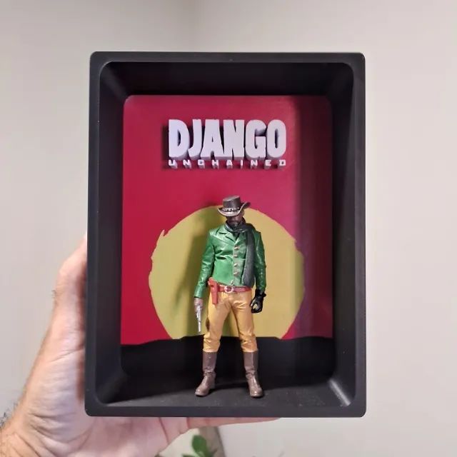 Quadro 3D do filme "Django Livre"