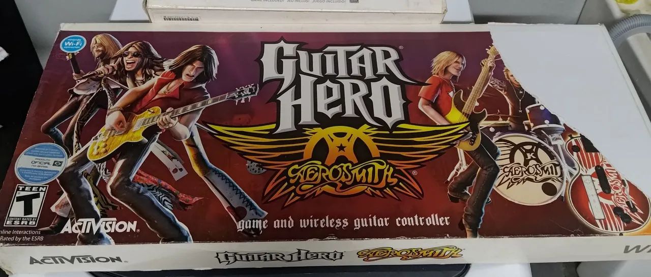 Guitarra Aerosmith guitar Hero Nintendo Wii (s/ jogo)