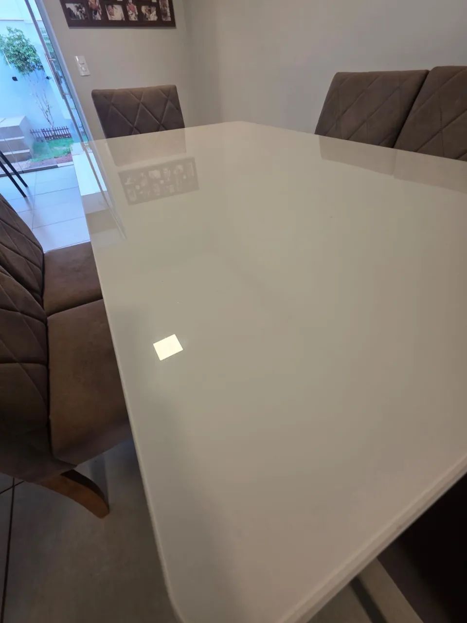 Mesa de Jantar 6 Lugares com Cadeiras Estofadas - Foto 3