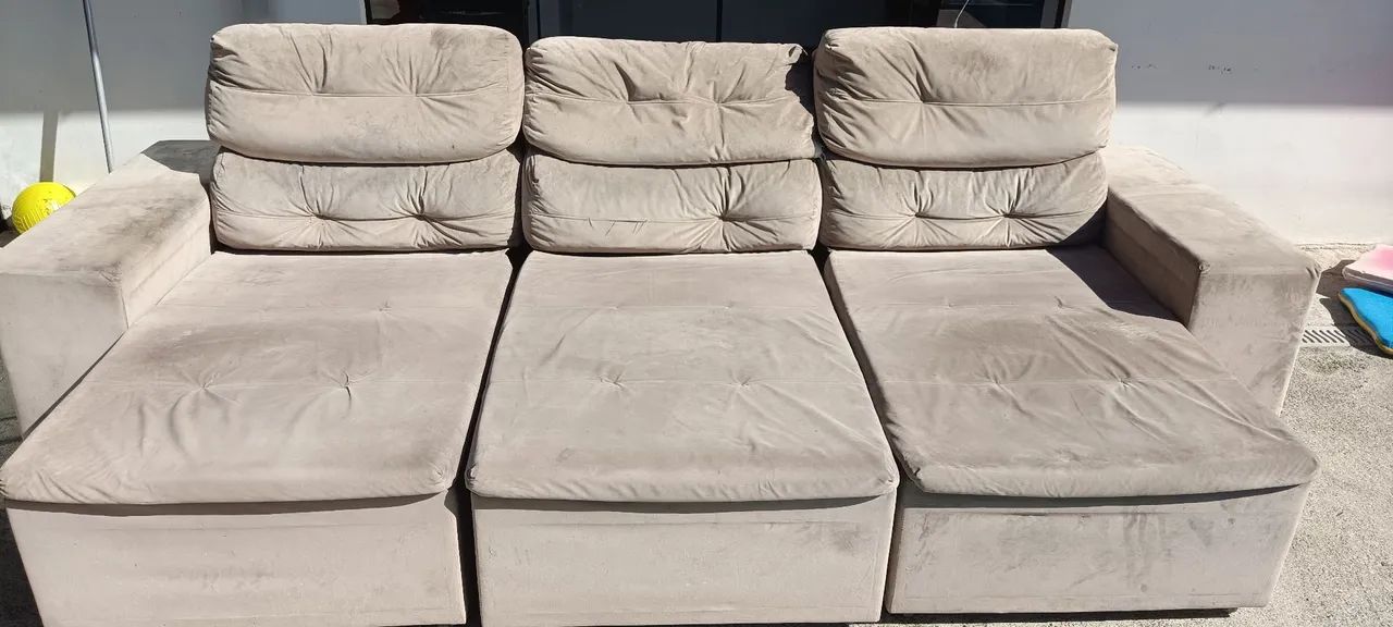 Sofá retrátil 3 peças 