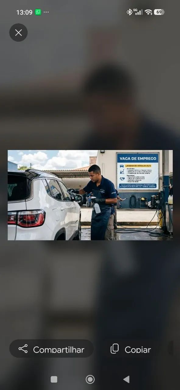 Vaga para lavador 