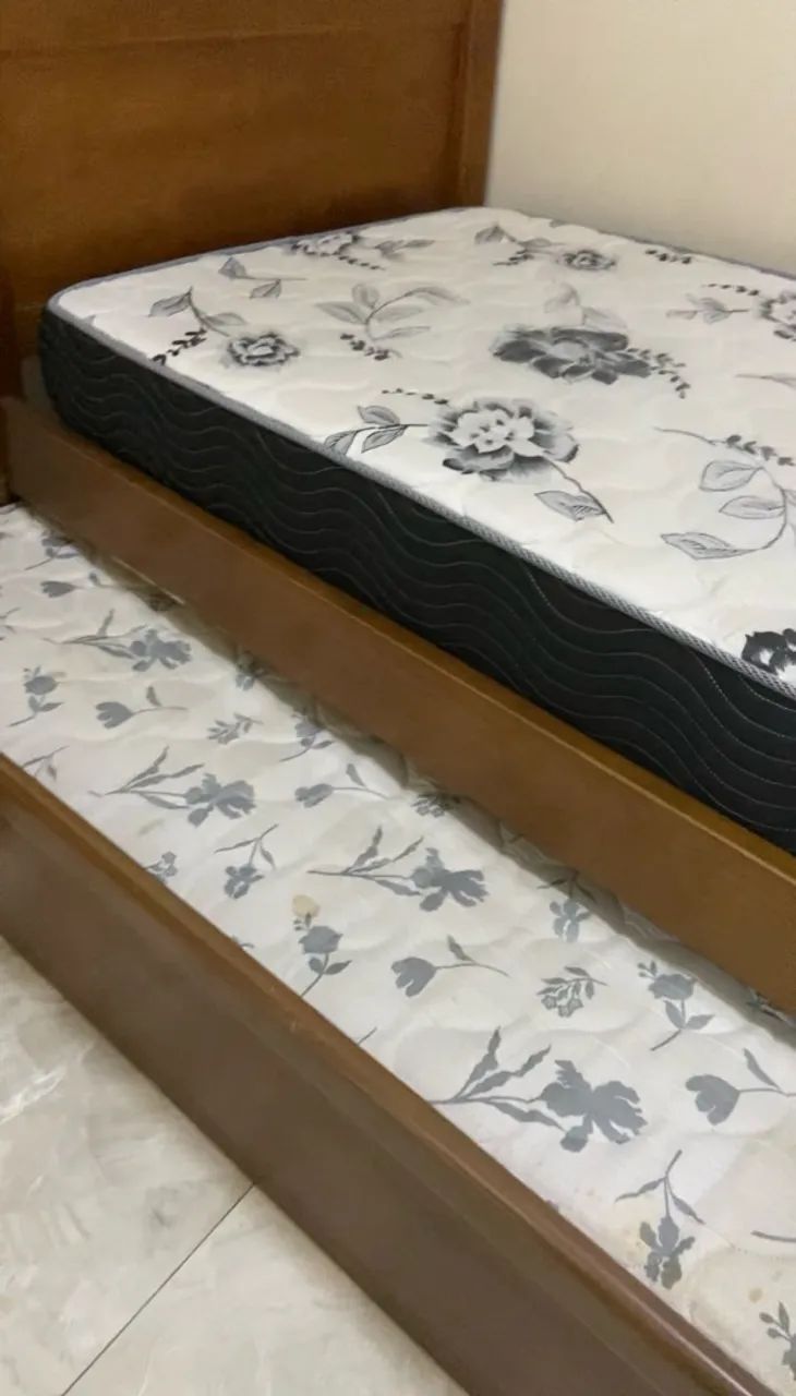 Cama de solteiro de madeira com cama auxiliar  - Foto 3