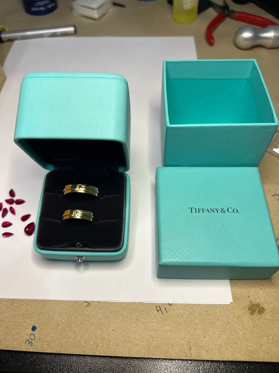 Alianças Tiffany par original sem uso - Foto 3