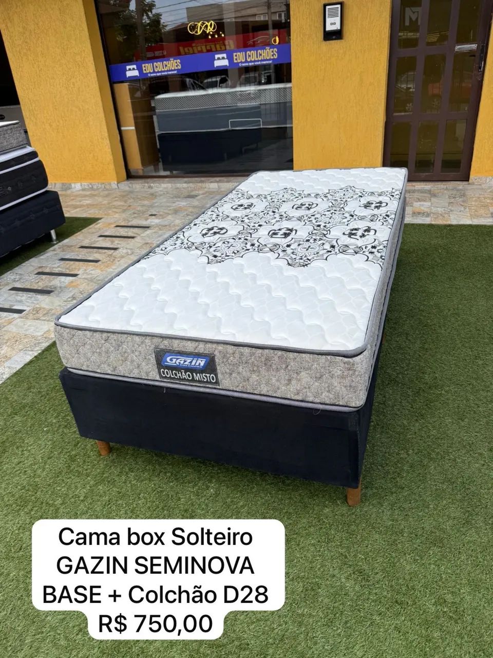 Colchão de Solteiro D28 + base Box - Entrego HOJE! 
