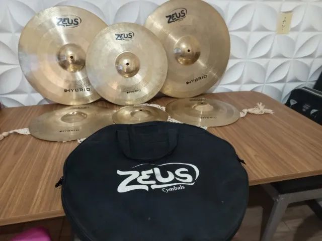 VENDE-SE JOGO DE PRATOS ZEUS HYBRID + BAG! - Instrumentos musicais