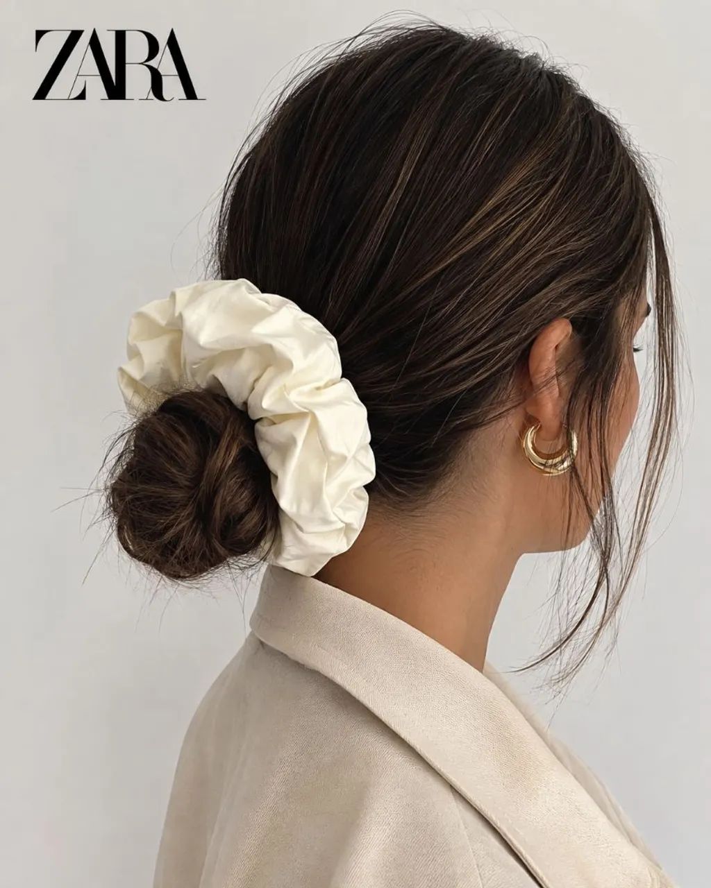 Scrunchie Zara Off White nova  - Foto 5