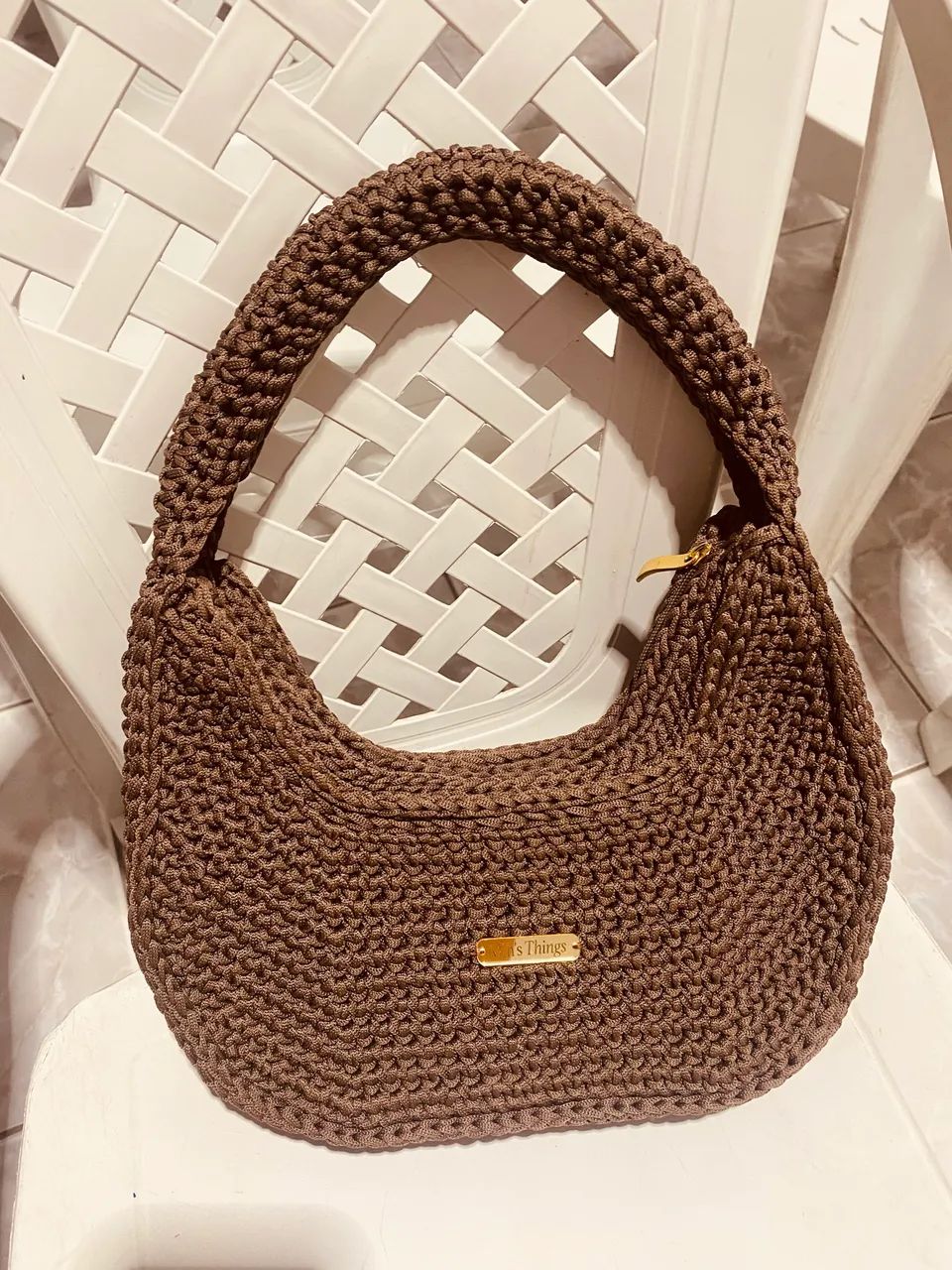 Bolsa de crochê baguete - Foto 3