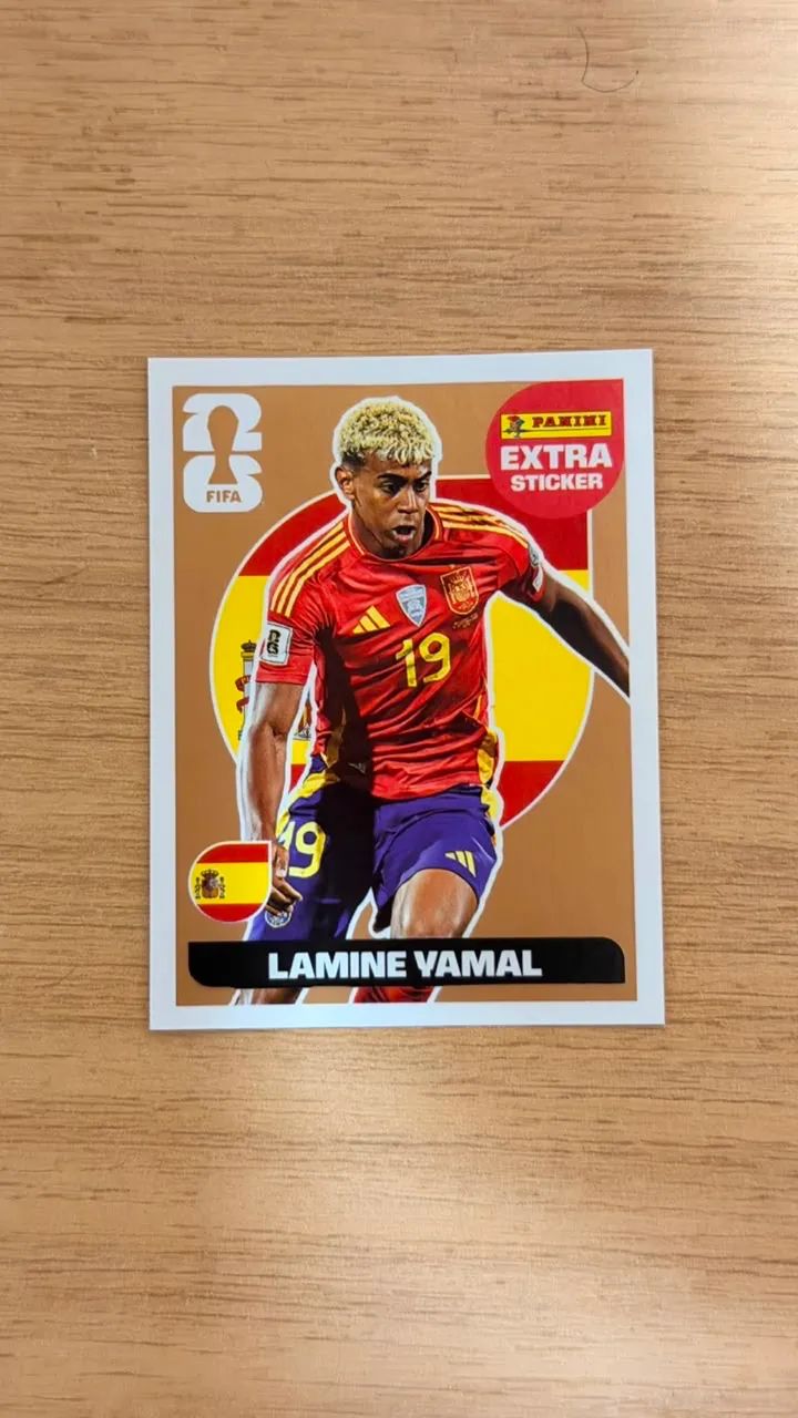 Figurinha da copa extra Lamine yamal de bronze