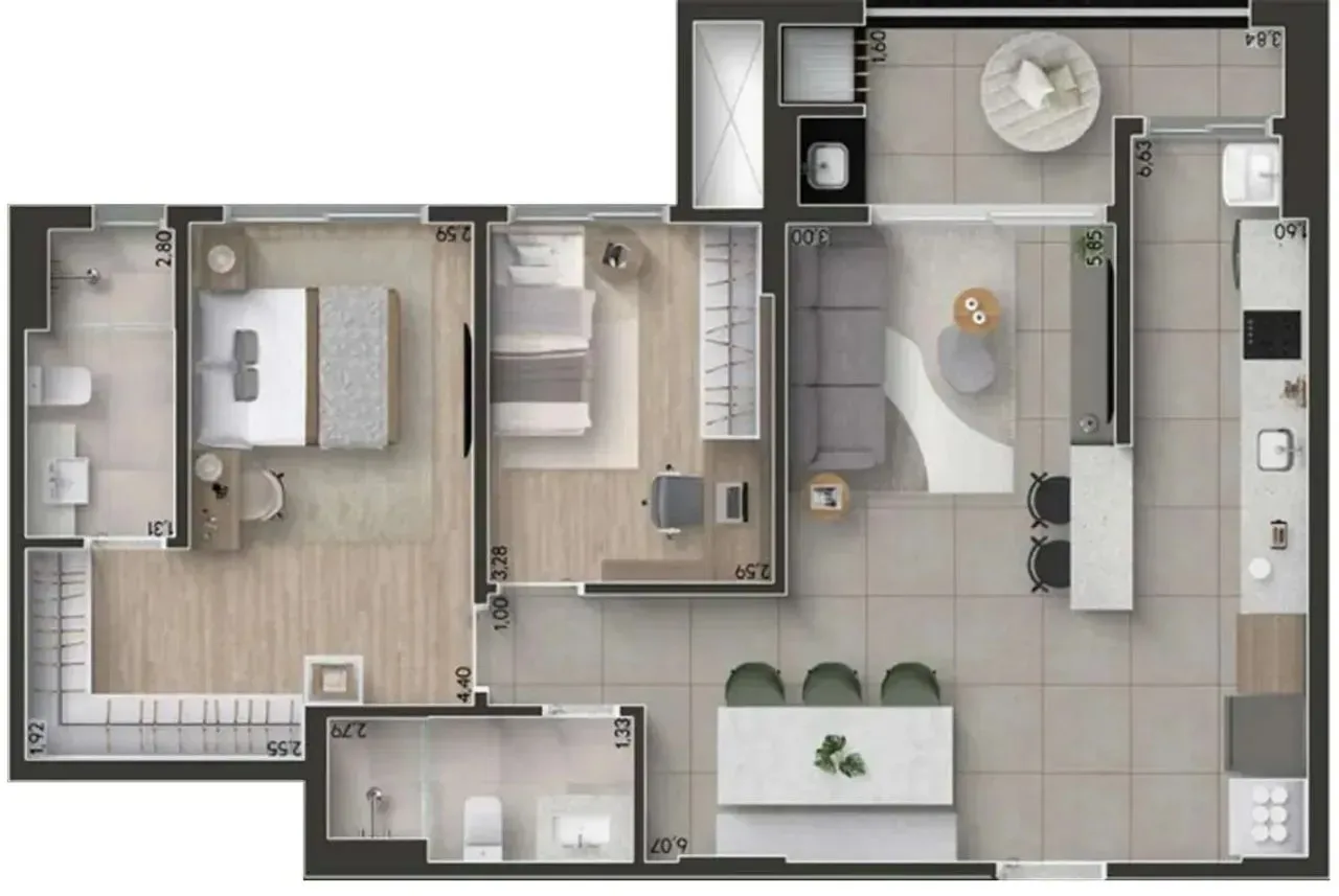 PLANTA 82m²