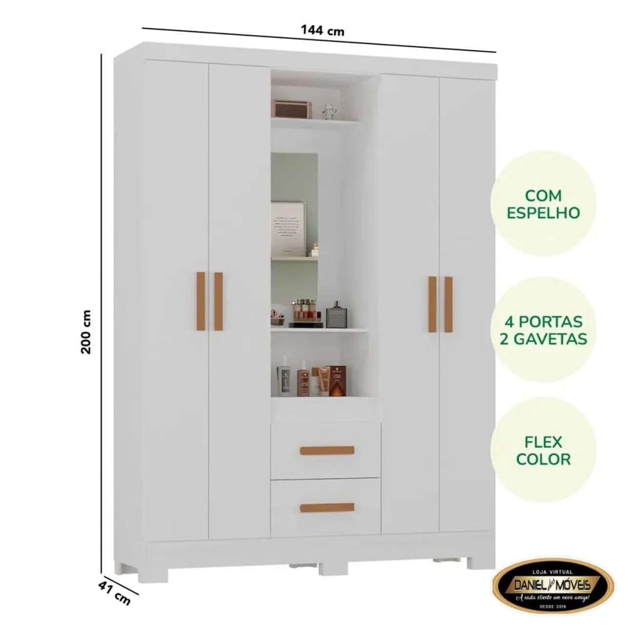 Roupeiro com espelho  - Foto 2
