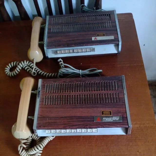 MagicFone Anos 1980 - Par de Telefones de Ramal - Relíquia Vintage