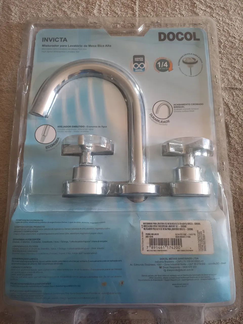 Docol High-Spout Countertop Basin Mixer